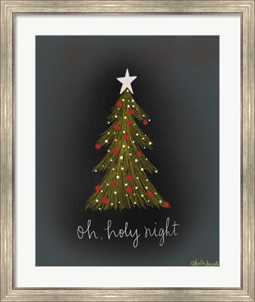Framed Oh Holy Night Tree Print