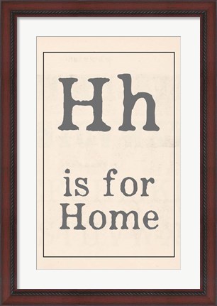 Framed H is for Home Print