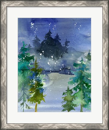 Framed Watercolor Winter Print
