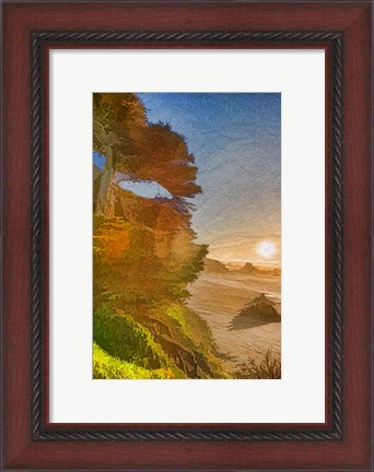 Framed Beach Sunset Print