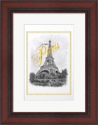 Framed Je T&#39;aime Paris Print