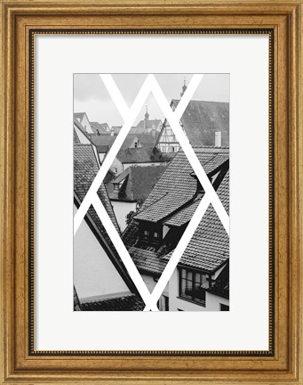 Framed Rothenburg Housetops Print