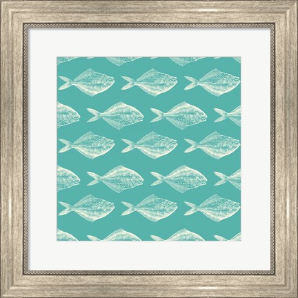 Framed Fish Pattern Print
