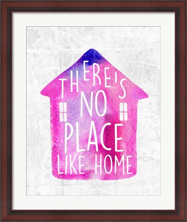 Framed There&#39;s No Place Like Home-Watercolor Print