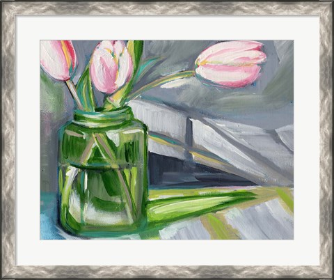 Framed Glass Tulips Print