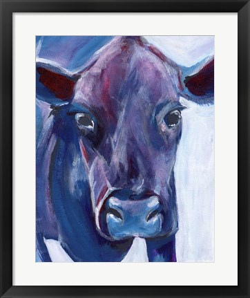 Framed Purple Cow Print