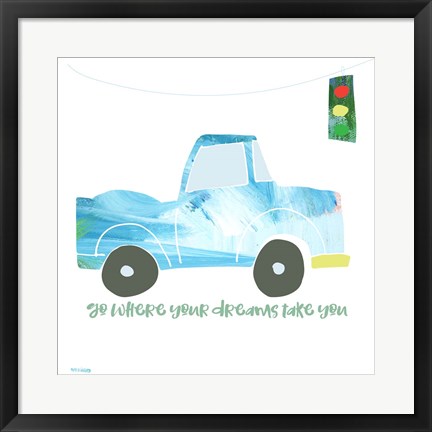 Framed Go Dreams Car Print