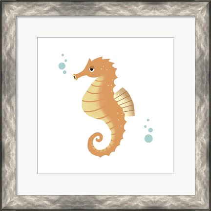 Framed Sea Creatures - Seahorse Print