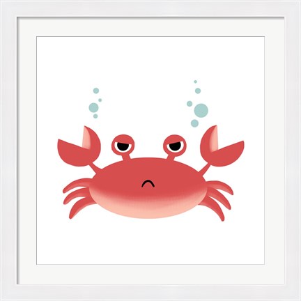Framed Sea Creatures - Crab Print