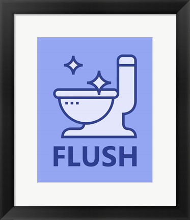 Framed Boy&#39;s Bathroom Task-Flush Print