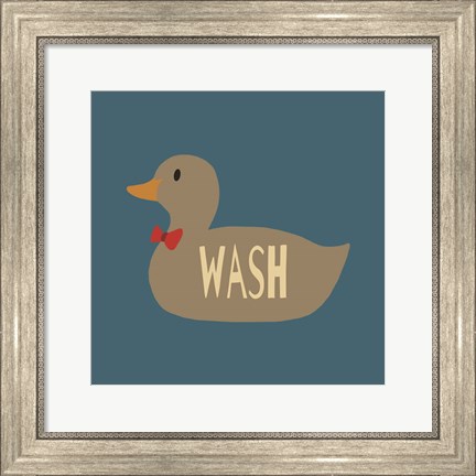 Framed Duck Family Boy Wash Print