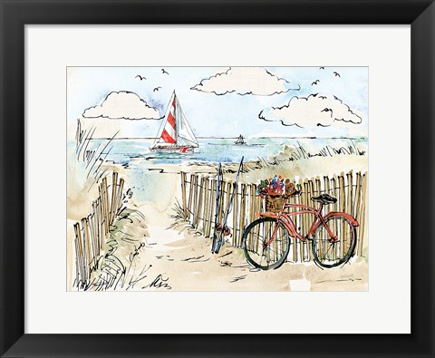 Framed Coastal Catch VI Print