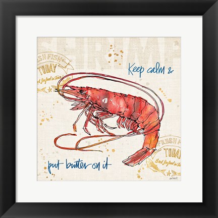 Framed Coastal Catch IV Print