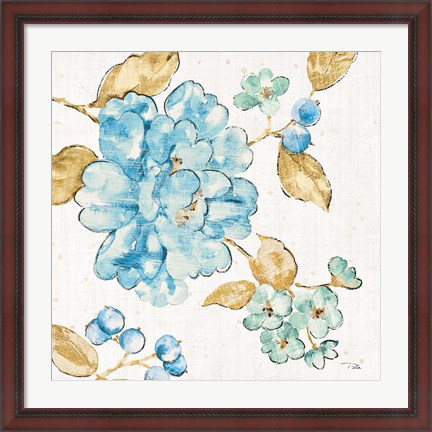 Framed Blue Blossom II Print