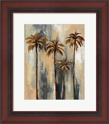 Framed Palm Trees II Print
