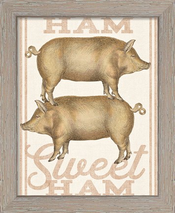Framed Ham Sweet Ham Print