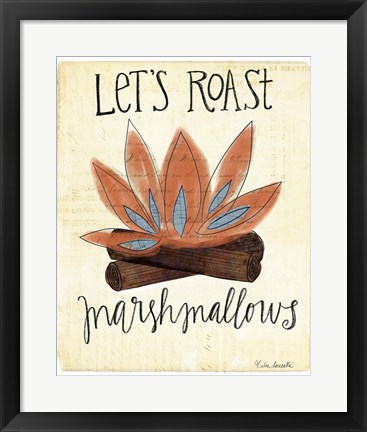 Framed Roast Marshmallows Print