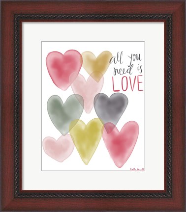Framed All You Need is Love Print