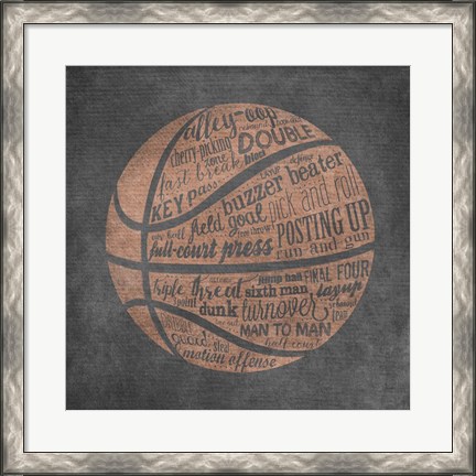 Framed Basketball Terms Print