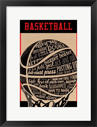 Framed Basketball Print