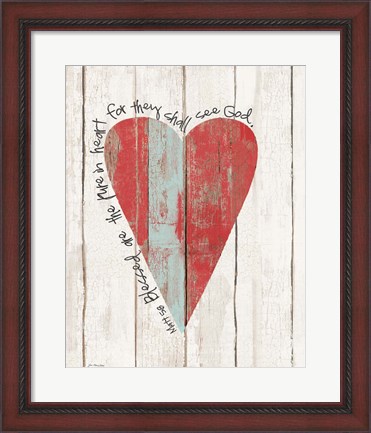 Framed Pure in Heart Print