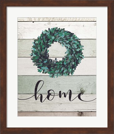 Framed Home Wreath II Print