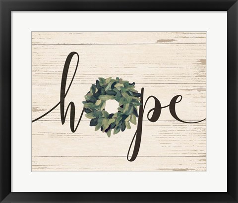 Framed Hope Wreath Print