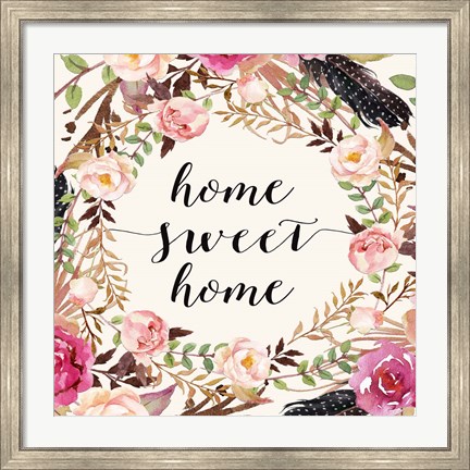 Framed Home Sweet Home - Sq. Print