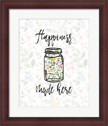 Framed Happiness Made Here Print