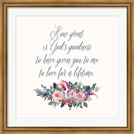 Framed How Great is God&#39;s Goodness Print