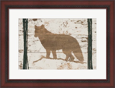 Framed Coyote in Reverse Print
