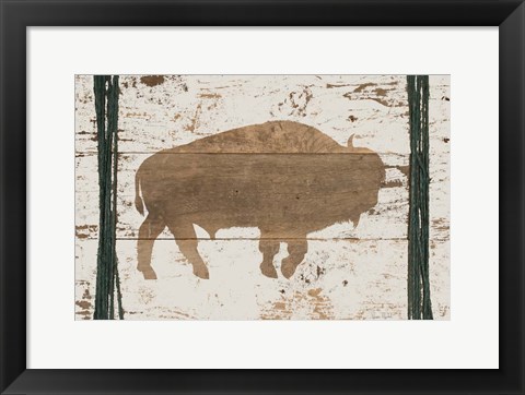 Framed Buffalo in Reverse Print