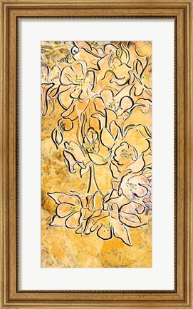 Framed Floral Panel II Print