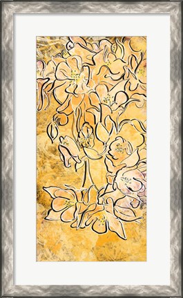 Framed Floral Panel II Print