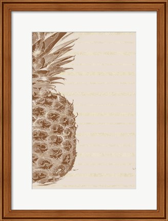 Framed Left Side Pineapple Print