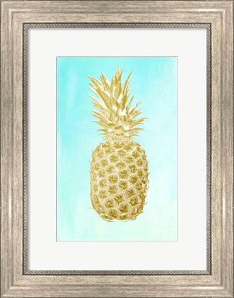 Framed Pineapple Gold Print