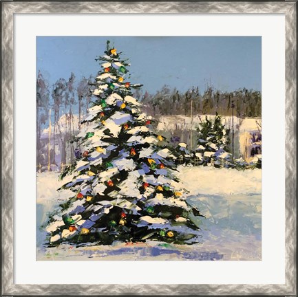 Framed Christmas in the Forest Print