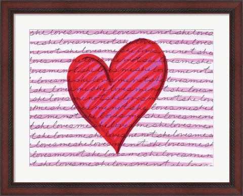Framed Pink Love Print