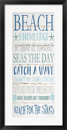 Framed Beach Knowledge Print