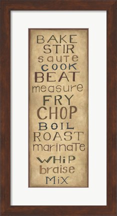 Framed Kitchen Words Print