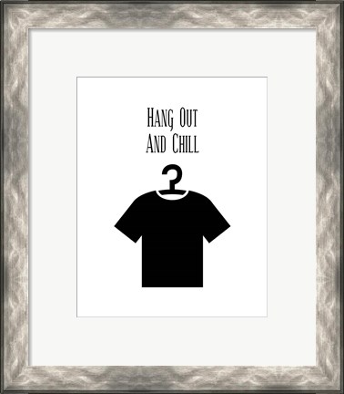 Framed Hang Out And Chill - White Print