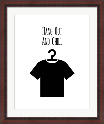 Framed Hang Out And Chill - White Print