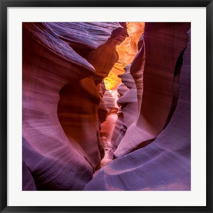 Framed Fire In Canyon Print