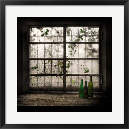 Framed Still-Life With Glass Bottle Print