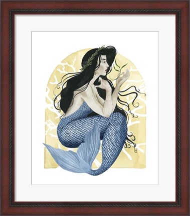 Framed Deco Mermaid IV Print