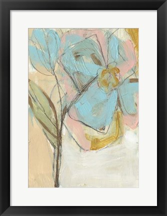 Framed Impasto Flower I Print