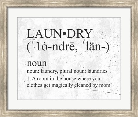 Framed Laundry Definition Print