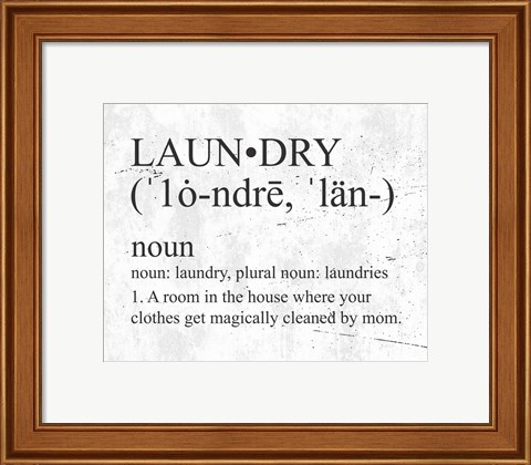 Framed Laundry Definition Print