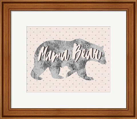 Framed Mama Bear Silhouette Print