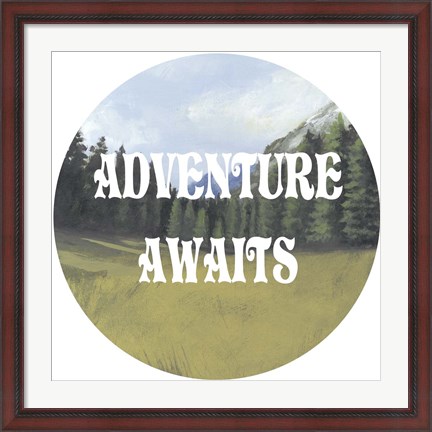 Framed Adventure Typography III Print